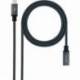 CABLE ALARGADOR USB TIPO-C 3.2 NANOCABLE 10.01.4501-L150-COMB/ USB TIPO-C MACHO - USB TIPO-C HEMBRA/ 1.5M/ NEGRO