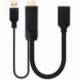 CABLE CONVERSOR NANOCABLE 10.16.0205/ HDMI MACHO - DISPLAYPORT HEMBRA/ 20CM/ NEGRO
