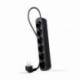 REGLETA NANOCABLE 10.37.0006-NS-BK/ 6 TOMAS DE CORRIENTE/ CABLE 1.4M/ NEGRA