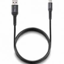 CABLE USB 2.0 NGS KNOT-AC/ USB MACHO - USB TIPO-C MACHO/ 480MBPS/ 1M/ NEGRO