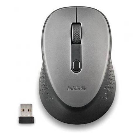 RATÓN INALÁMBRICO NGS DEW GRAY/ HASTA 1600 DPI/ GRIS