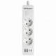REGLETA CON INTERRUPTOR ORBEGOZO EN 3100/ 3 TOMAS DE CORRIENTE/ 2 USB/ 2 USB TIPO-C/ CABLE 1.4M/ BLANCA
