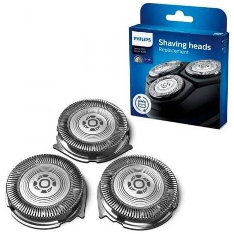 CABEZAL DE REEMPLAZO PARA AFEITADORA ELÉCTRICA PHILIPS SERIES 3000 Y 1000/ PACK 3