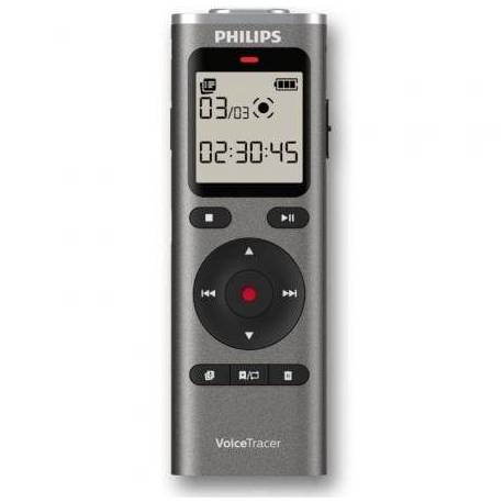 GRABADORA DE VOZ PHILIPS VOICETRACER DVT1170/ 20KHZ/ PLATA