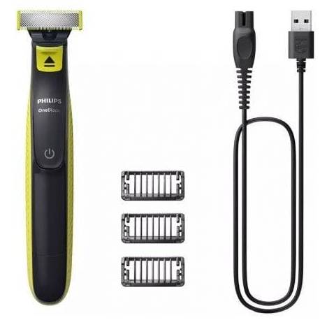 CORTABARBAS PHILIPS ONEBLADE QP2724/10/ CON BATERÍA/ 3 ACCESORIOS