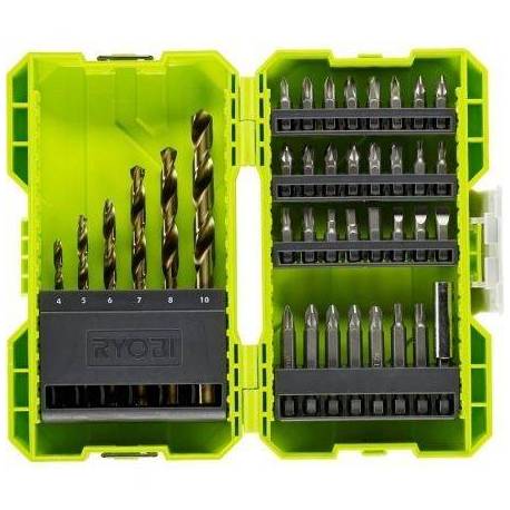 ESTUCHE DE 38 PUNTAS PARA PERFORACIÓN Y ATORNILLAR RYOBI RAK38SDD