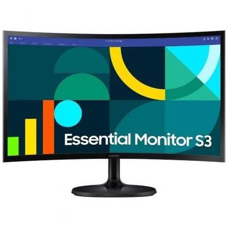 MONITOR PROFESIONAL CURVO SAMSUNG ESSENTIAL MONITOR S3 S36GD S24D364GAU/ 24'/ FULL HD/ NEGRO