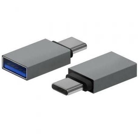 ADAPTADOR USB 3.2 AISENS A108-0718/ USB HEMBRA - USB TIPO-C MACHO/ GRIS
