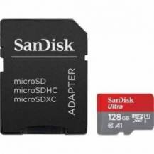 TARJETA DE MEMORIA SANDISK ULTRA 128GB MICROSD XC CON ADAPTADOR/ CLASE 10/ 140MBS