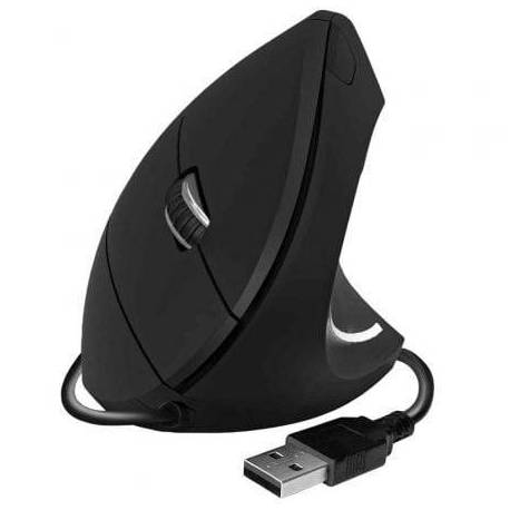 RATÓN VERTICAL SUBBLIM GLIDE VERTICAL ERGO WIRED/ HASTA 1600 DPI/ NEGRO
