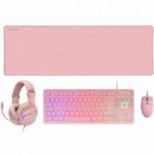 PACK GAMING MARS GAMING MCP-RGB3P/ TECLADO RGB + RATÓN ÓPTICO + ALFOMBRILLA XXL + AURICULARES
