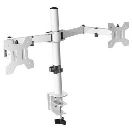 SOPORTE DE MESA PARA 2 MONITORES MARS GAMING MARM2/ GIRATORIO/ INCLINABLE/ HASTA 8KG