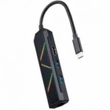 DOCKING USB TIPO-C NANOCABLE 10.16.0501/ 2XUSB/ 1XUSB TIPO-C PD/ 1XHDMI/ 1XRJ45/ NEGRO