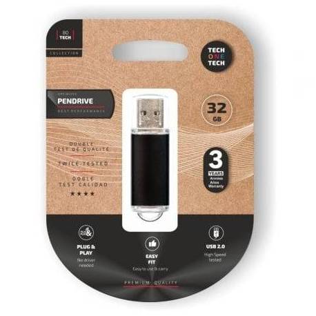 PENDRIVE 32GB TECH ONE TECH BASIC USB 2.0/ NEGRO