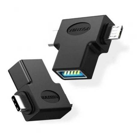 ADAPTADOR USB 3.0 VENTION CDIB0/ USB TIPO-C MACHO - MICROUSB MACHO