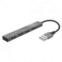 HUB USB 2.0 TRUST HALYX/ 4XUSB/ GRIS