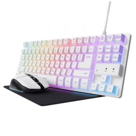 PACK GAMING TRUST GAMING GXT 794W/ TECLADO RGB + RATÓN RGB + ALFOMBRILLA