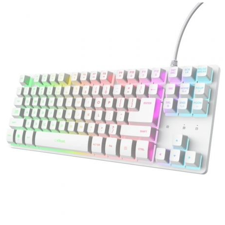 TECLADO GAMING TRUST GAMING GXT 833 THADO TKL 25896/ BLANCO