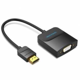 CONVERSOR VENTION 42154/ HDMI MACHO - VGA HEMBRA/ 15CM/ NEGRO
