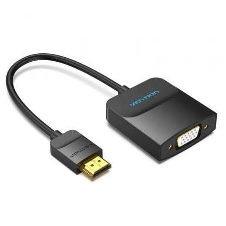 CONVERSOR VENTION 42154/ HDMI MACHO - VGA HEMBRA/ 15CM/ NEGRO