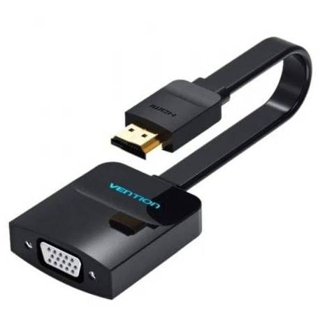 CONVERSOR VENTION 74345/ HDMI MACHO/ VGA HEMBRA/ 15CM/ NEGRO