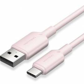 CABLE USB 2.0 TIPO-C VENTION CTQPH/ USB TIPO-C MACHO - USB MACHO/ HASTA 60W/ 480MBPS/ 2M/ ROSA