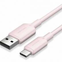 CABLE USB 2.0 TIPO-C VENTION CTQPH/ USB TIPO-C MACHO - USB MACHO/ HASTA 60W/ 480MBPS/ 2M/ ROSA