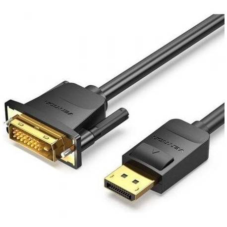 CABLE CONVERSOR VENTION HAFBH/ DISPLAYPORT MACHO - DVI MACHO/ 2M/ NEGRO