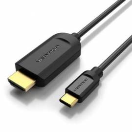 CABLE CONVERSOR HDMI 1.4 4K VENTION CGUBH/ USB TIPO-C MACHO - HDMI MACHO/ 2M/ NEGRO