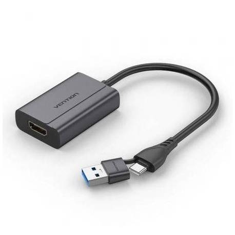 ADAPTADOR VENTION ACYHB/ USB TIPO-C MACHO/ USB MACHO - HDMI HEMBRA