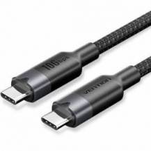 CABLE USB 3.2 TIPO-C 5A VENTION TRGBH/ USB TIPO-C MACHO - USB TIPO-C MACHO/ HASTA 100W/ 10GBPS/ 2M/ NEGRO