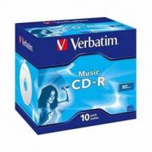 CD-R VERBATIM MUSIC 16X/ CAJA-10UDS